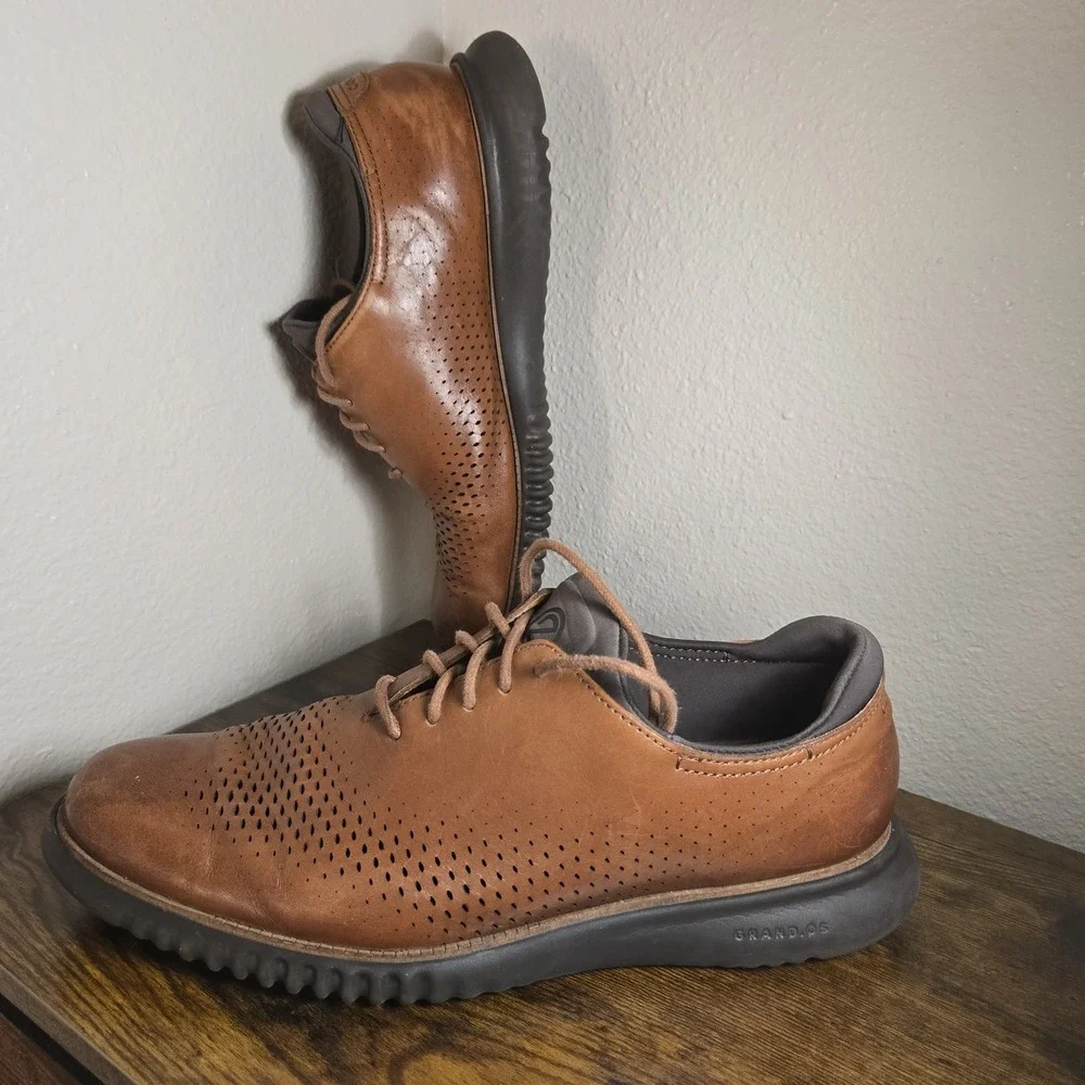 Cole Haan Shoes Mens Size 10 Brown Leather Zerogrand Dress‎ Oxford Grand.OS